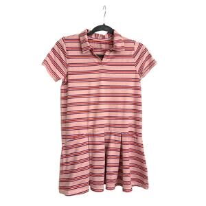Hanna Andersson Pink Striped MadeforSun Polo Dress Size Youth Girl's 10 (140 cm)